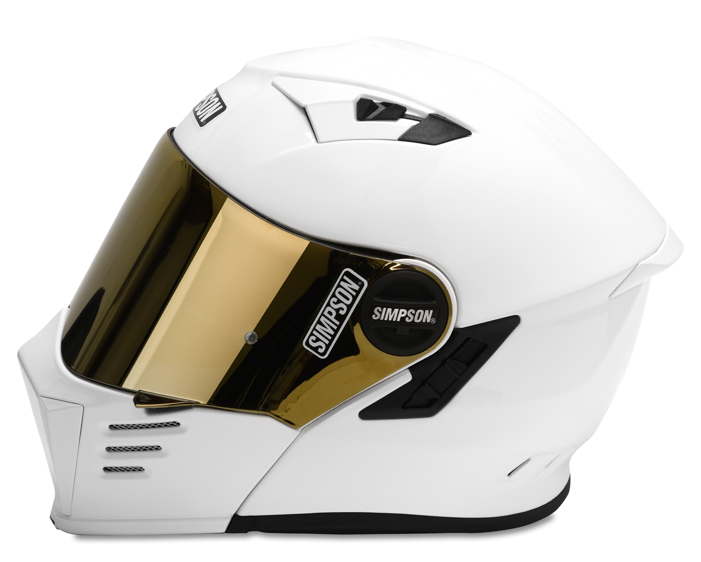 Simpson Darksome Motorcycle Helmet - Gloss White E-06