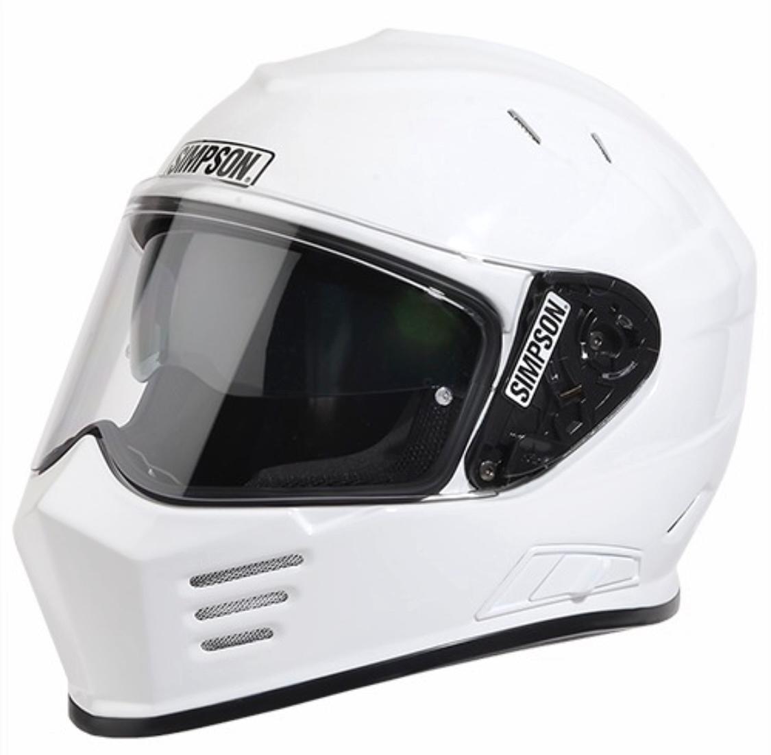 Simpson Venom Motorcycle Helmet - Gloss White E-06