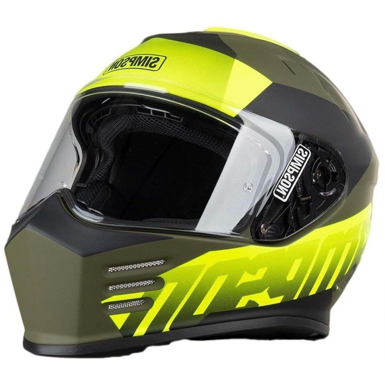 Simpson Venom Army Helmet Fluo Yellow Simpson Motorcycle